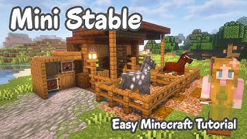 Minecraft | Simple Mini Horse Stable Tutorial | How to Build (EASY)