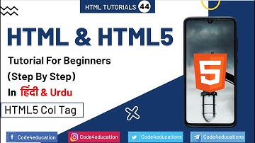 HTML Tutorial In Hindi | HTML Colgroup & Col Tag Tutorial In Hindi | HTML5 Tutorial In Hindi