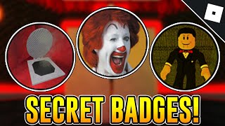 How to get the BREAKOUT, RONALD, AND NICE TO MEET YOU BADGES in THE SCARY ELEVATOR | Roblox