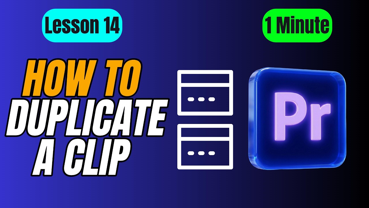 How to Duplicate a Clip in Adobe Premiere Pro - Lesson 14 Adobe ...