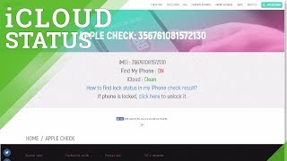 How to Check iCloud Status - Free Checker of iCloud Protection / Find My iPhone Info