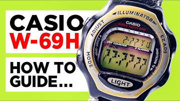#CASIO W-69H (2289) - HOW TO SET the Date, Time, Countdown Timer, Day Counter and Daily Alarm