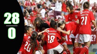 SL Benfica vs UD Ponte Frielas 28-0 | Portuguese women's league 2018