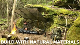Solo Overnight In a Natural Rock Overhang and Double Bacon and Egg Over Easy Potato