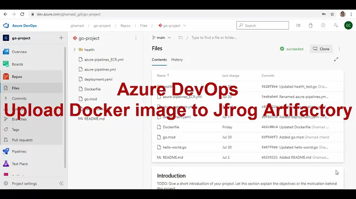 Azure DevOps - Upload Docker image to JFrog Artifactory