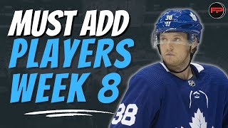 Must Add Players for Week 8 | Fantasy Hockey 2022