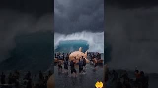The Giant Shark StormAllah’s Miracle in the OceanThe Storm Saved the Shark AI Generated video
