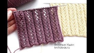 картинка: Красивый узор спицами 