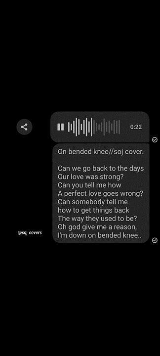 on bended knee || short cover by: sojia
