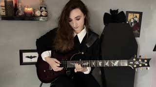 Wednesday Cello Theme Guitar Rock Version  Paint In Black