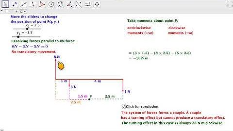 Showing a system of forces forms a couple
