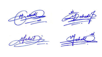 M name signature style - Mehedi | Mehedi name signature style | M signature