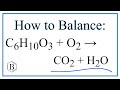 Balancing Combustion Reactions