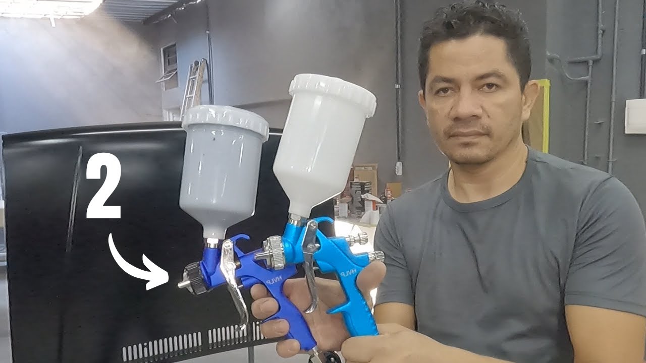 Testando Pistola LS-20 e LS-30 da Voylet e suas configurações de regulagem para pintar capo