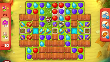 GardenScapes Level 243 no boosters (12 moves)