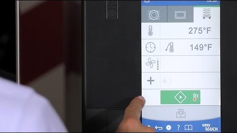Regeneration plate with core temperature setting in the Convotherm 4 easyTouch °F