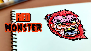 How to Draw a Red Monster | Easy and Fun Art Tutorial #monster