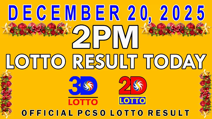 2pm Lotto Result Today Swertres Ez2 PCSO December 20 2025