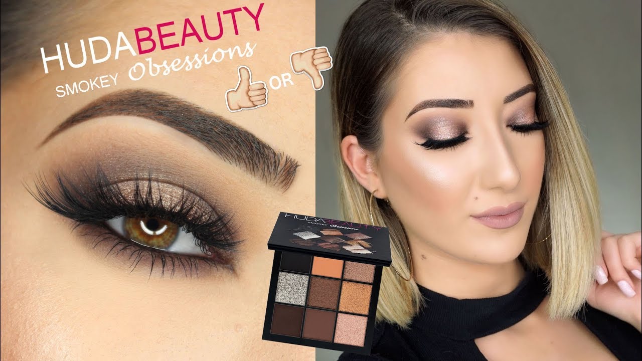 HUDA BEAUTY SMOKEY OBSESSIONS PALETTE TUTORIAL SWATCHES REVIEW