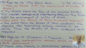 FEMALES FOR FORESTRY, comprehension questions