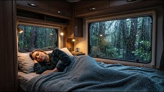 Driving Through Rainy City at Night 🌧️ Van Life