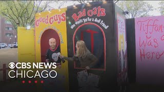 A seasonal scare at the Wilkes Family Halloween display