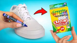 👟🎨Qué tal si reciclamos las viejas tenis con crayones?🖍👟