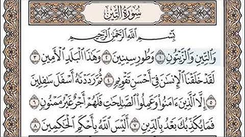 سورة التين مكرره لفضيلة الشيخ أحمد العجمي