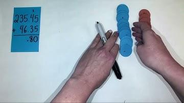 SPIRAL Addition of Decimals to Hundredths with Place Value Disks: Traditional Algorithm