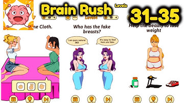 Brain Rush Game All Level 31 - 35 Gameplay Walkthrough | (iOS - Android)