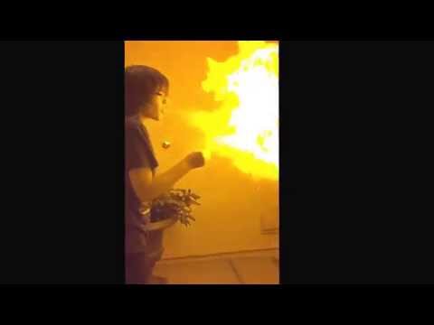 Cornstarch fire