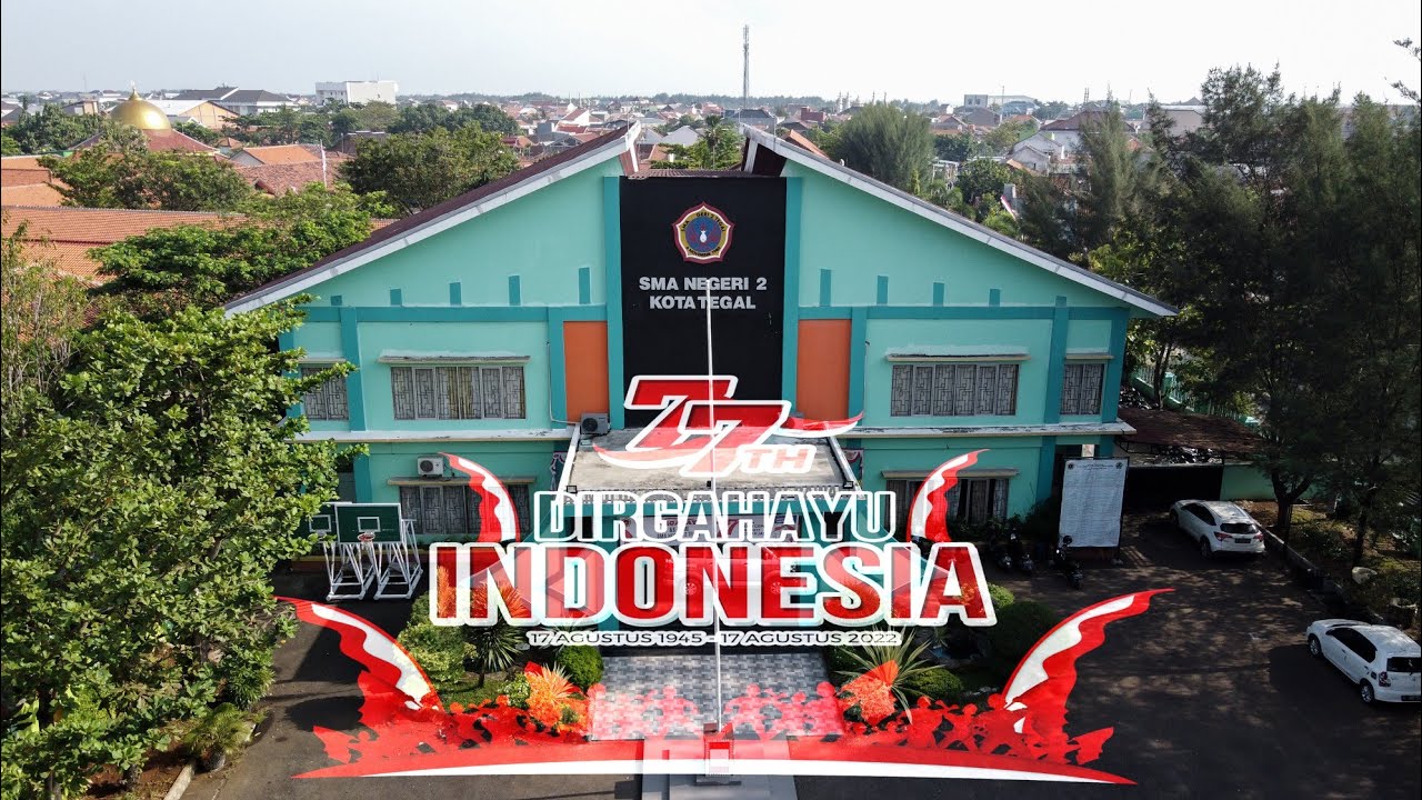 UPACARA HUT RI KE 77 SMA NEGERI 2 KOTA TEGAL | JOB DRONE TEGAL