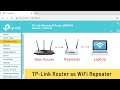 How to use tplink router as a wifi repeater tlwr841n