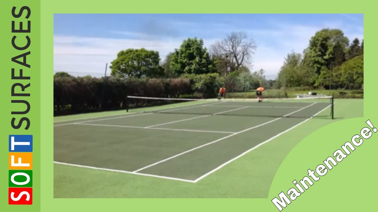Tennis Court Maintenance Relining in Preston YouTube