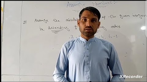 Absolute value, ascending & descending order. Class 6th maths in pashto.