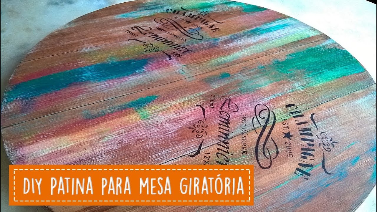 DIY - Pátina em guache para Mesa Giratória