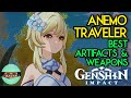 Gear Guide: Anemo Traveler Main Character Best Artifacts & Weapons 25,000 Sub Special Genshin Impact