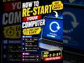 How to Restart Your Computer FAST ⚡ Computer Re-start Kaise Kare