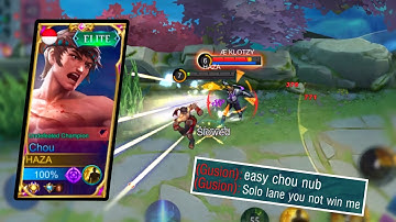 Reason Why Gusion USERS HATE MY CHOU!! (MUST WATCH) - MLBB