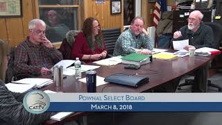 Pownal Select Board - 3/8/18