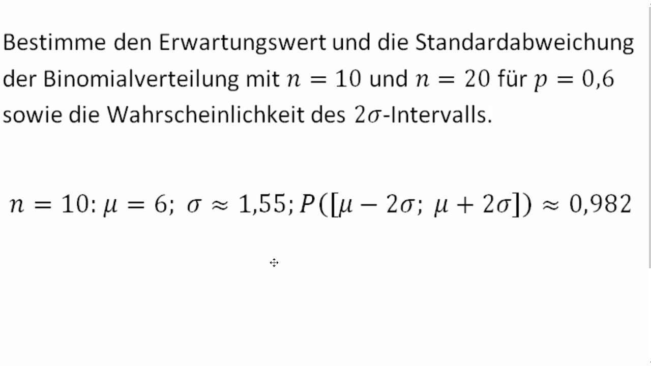 C6 Ich Kenne Den Einfluss Der Grosse Von N Auf Die Sigma Regeln Und Kann Sie Beschreiben Youtube