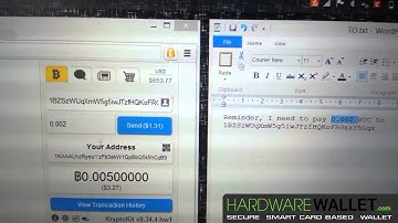 HardwareWallet.com - How to make a payment with smart card based bitcoin hardware wallet