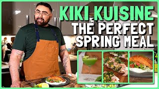 Roasted Salmon With The Perfect Appetizer And Spring Cocktail | Kiki Kuisine | Joey Camasta