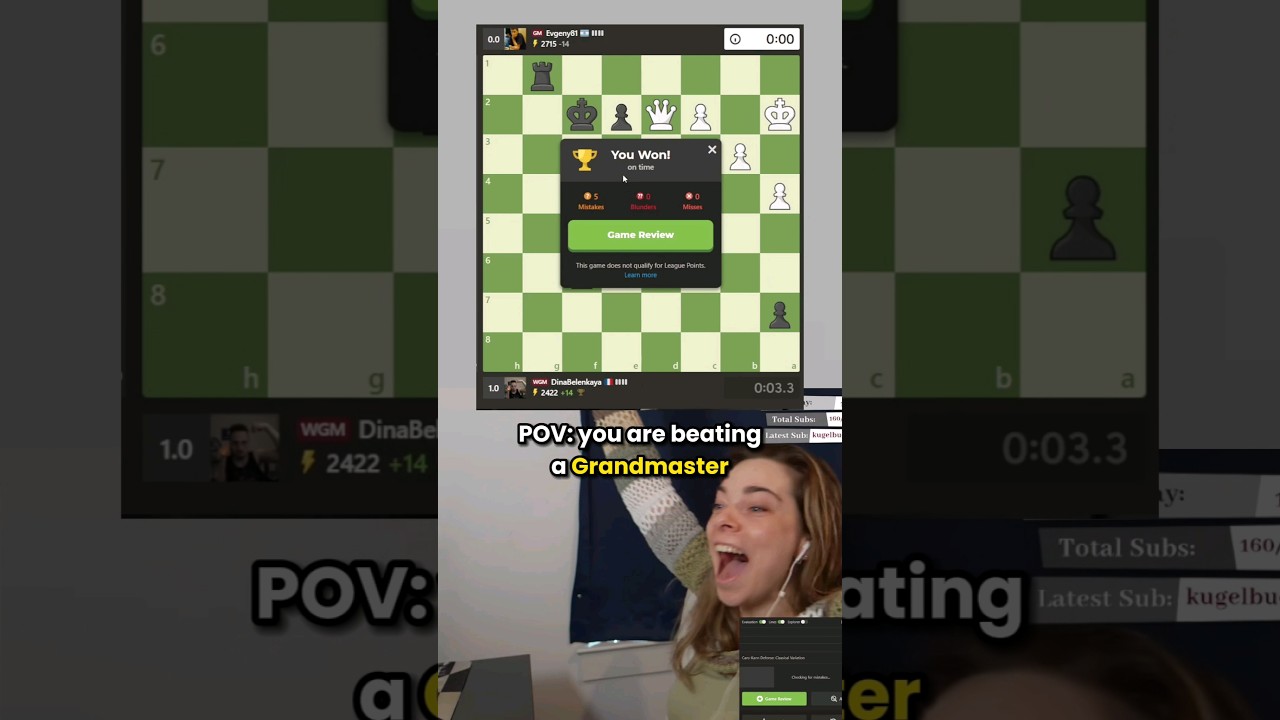 When you're beating a Grandmaster! 🔥♟️#chess #grandmaster