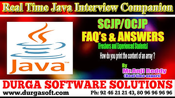 Java Interview Companion|| SCJP/OCJP||How do you print the content of an array?