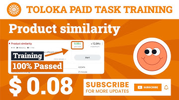 Product Similarity Training Toloka. 0.08$ Per Task, 100% Passed