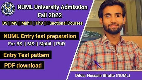 NUML Admissions fall 2022 ||Entry test preparation || test pattern || sample paper