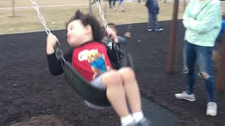 3 year old on the Swing