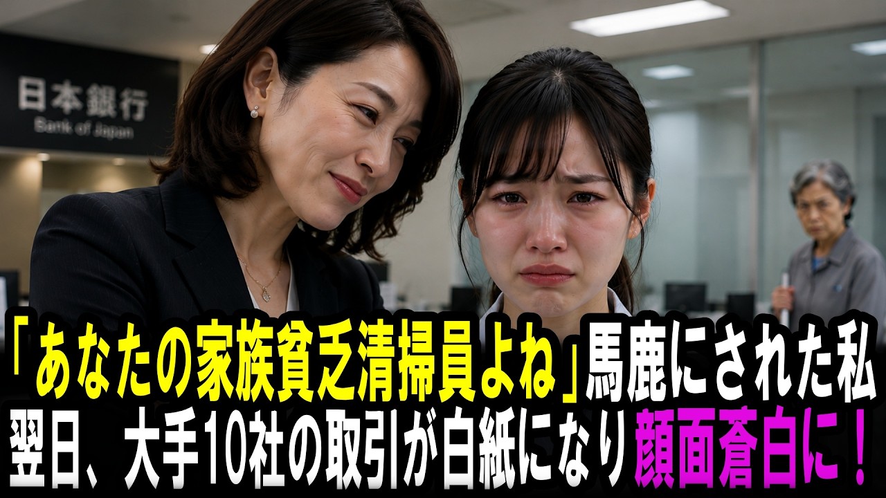 私は入社5年目の銀行員。取引先から戻ると、財閥の令嬢である同期が、私の祖母のお弁当を指さして笑った。「梅干しと漬け物だけ？ さすが貧乏人の食事は違うわね」そして彼女は言い放った。「あなたのおばあさん、病院の掃除のおばさんでしょ？...