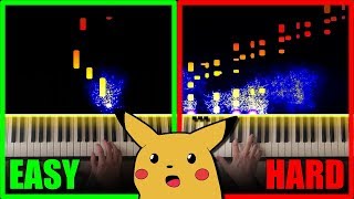 POKEMON THEME ON PIANO PLAYED IN 6 DIFFICULTY LEVELS